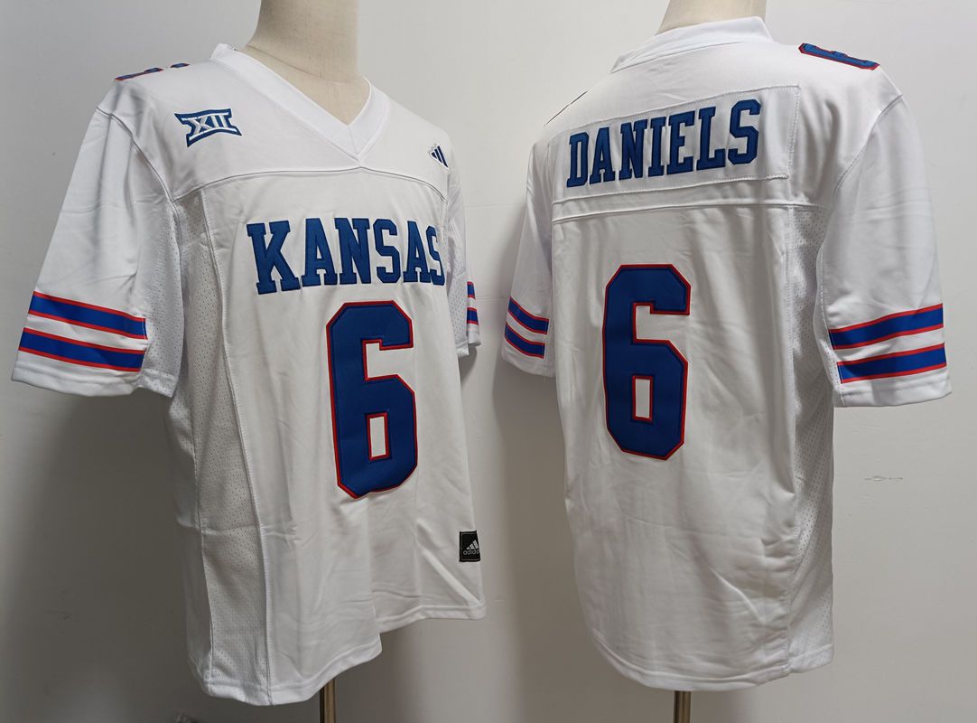 Men #6 Daniels White Nike 2025 NCAA Jersey